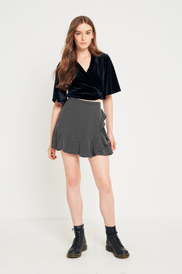 Alfileres y agujas recortadas Velvet Wrap Top #3