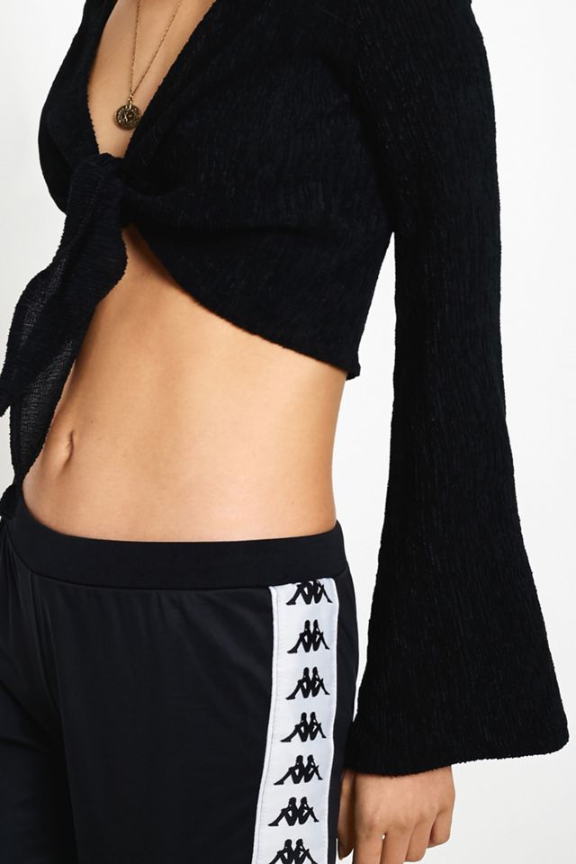 UO Crinkle Tie-Front Crop Top #1