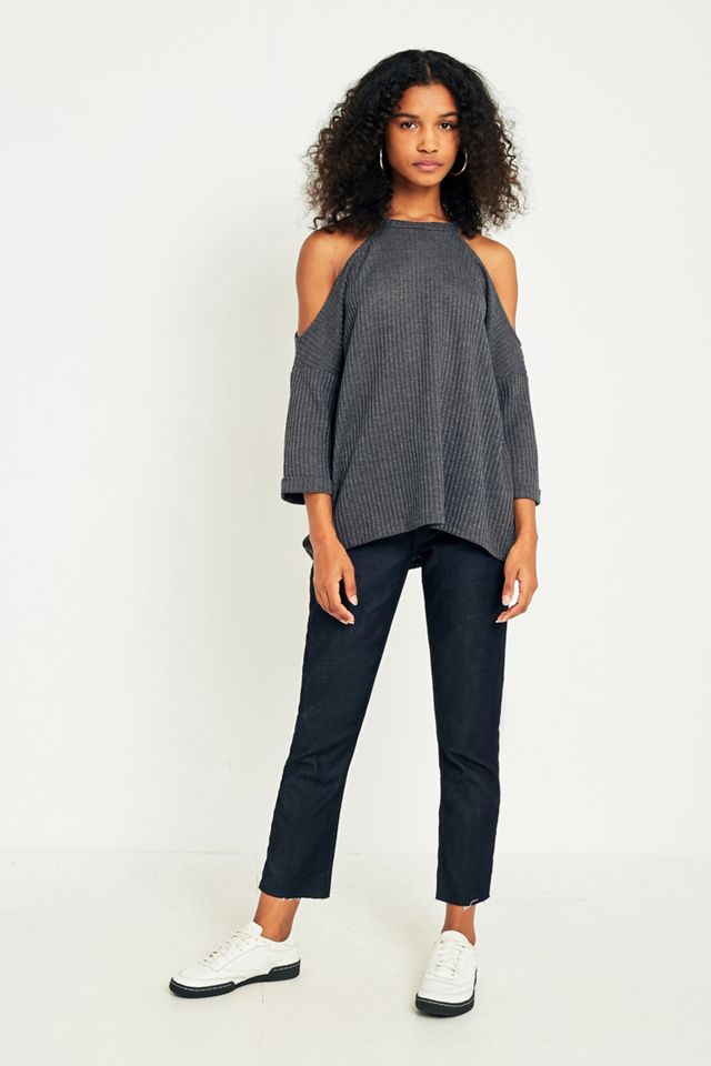 UO Cold Shoulder Waffle Top #1