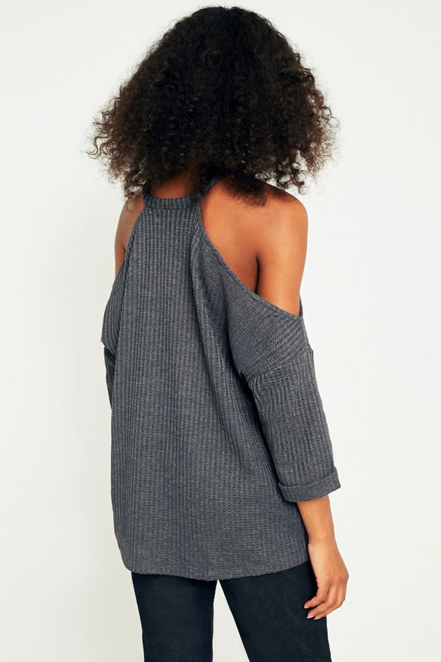 UO Cold Shoulder Waffle Top #2