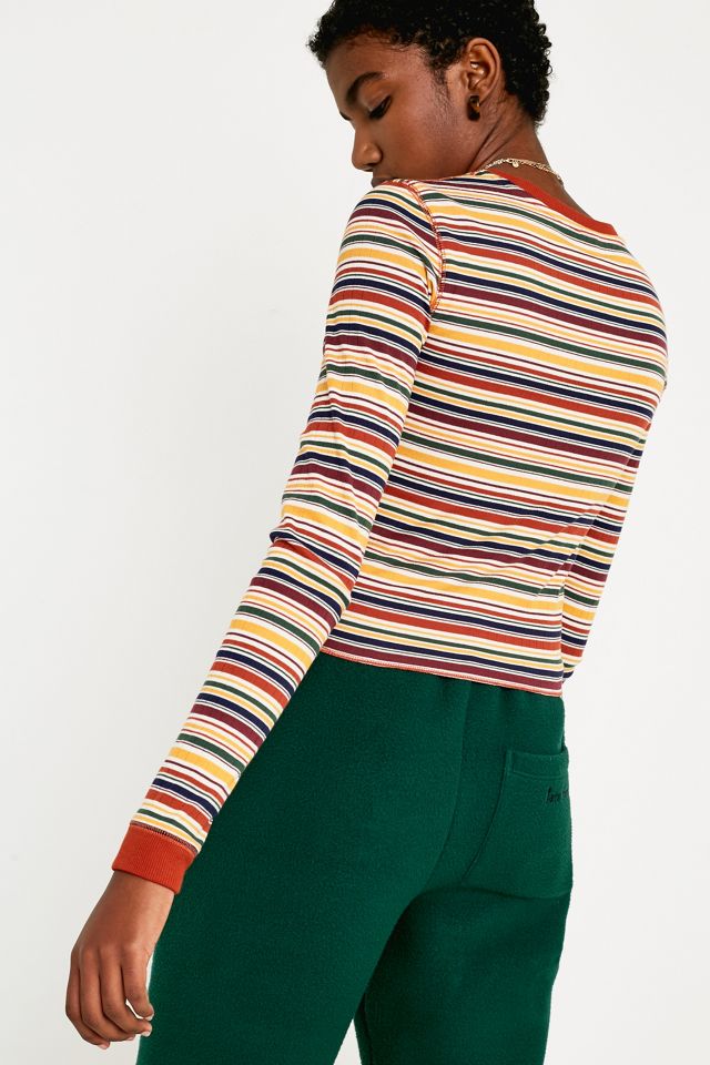 UO Neutral Stripe Long-Sleeve T-Shirt #3