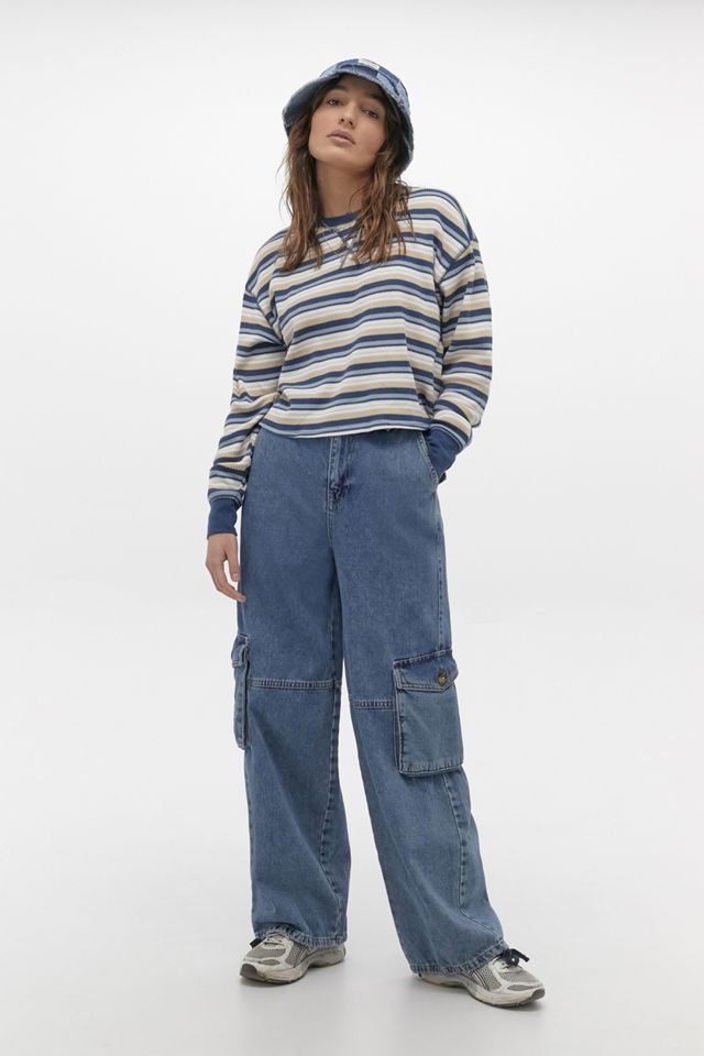 Urban Outfitters – Gestreiftes, langärmliges Oberteil im Grandad-Stil #2