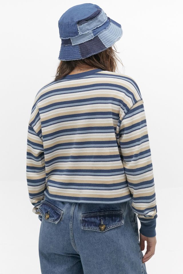 Urban Outfitters – Gestreiftes, langärmliges Oberteil im Grandad-Stil #3
