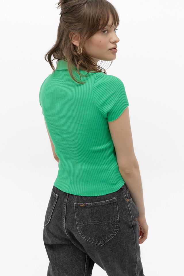 UO Ribbed Polo Top #3
