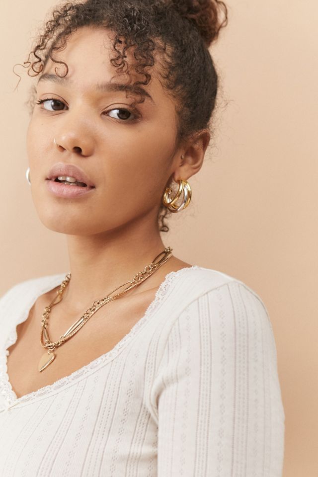 UO Lola Pointelle Crop Top #3