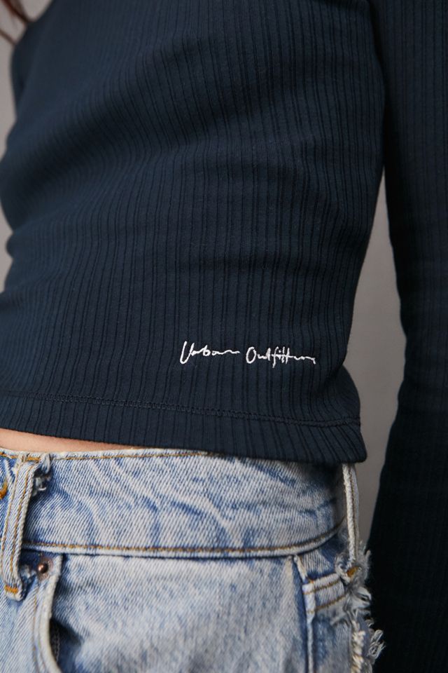 UO Emily Ribbed Long Sleeve Top #3