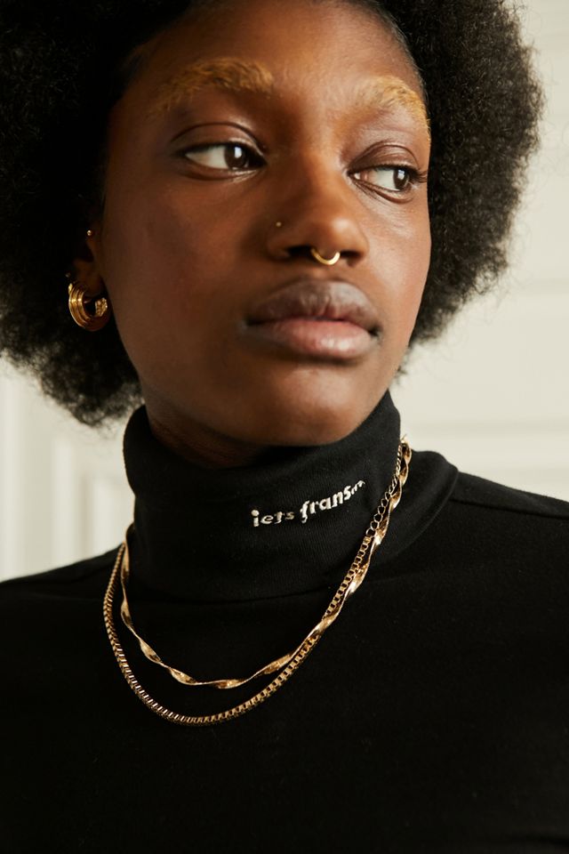 iets frans Long Sleeve Funnel Neck Top | Urban Outfitters UK