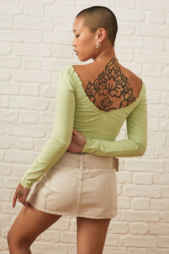 UO Kelly Ruched Long Sleeve Top #2