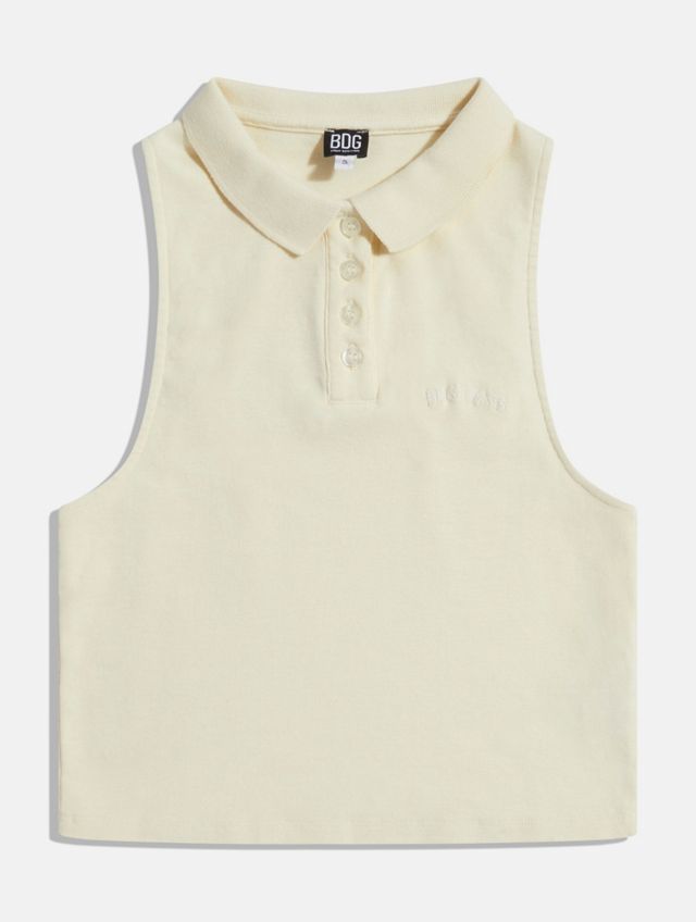 BDG Cropped Polo Tank Top  #4