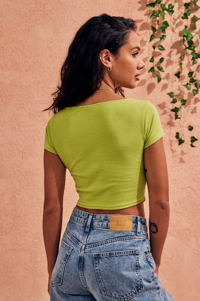 UO Ribbed Hanky Hem Crop Top #2