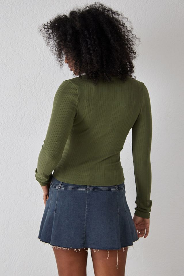 UO Millie Acid Wash Notch Neck Top #3