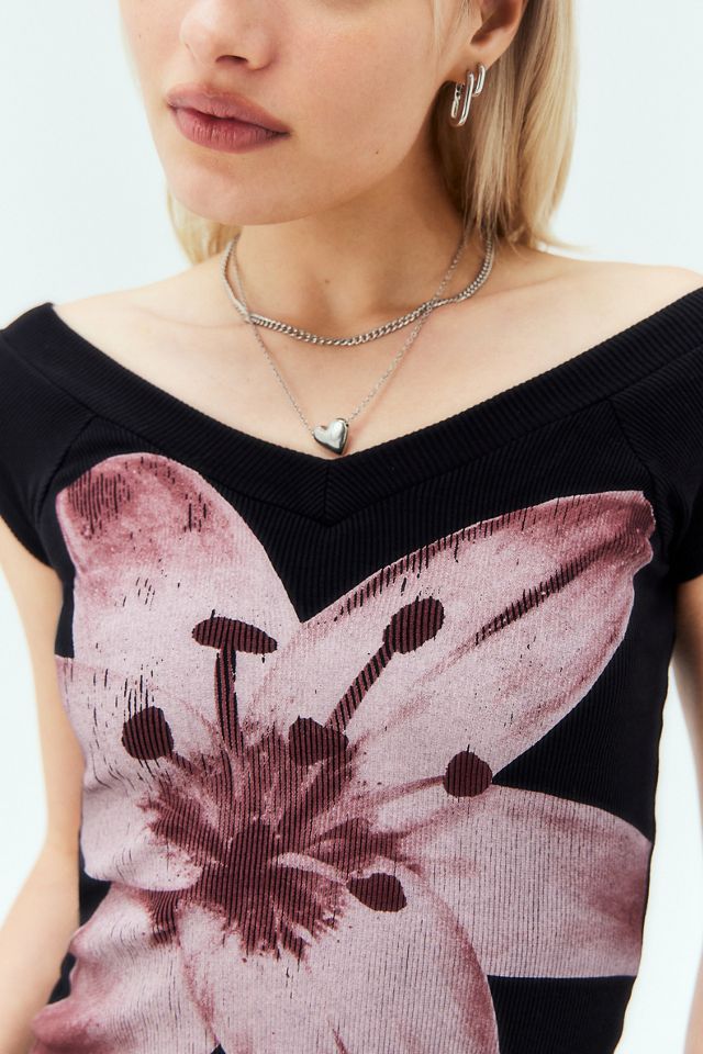 UO Shannen Flower Print V-Neck Tank Top #2