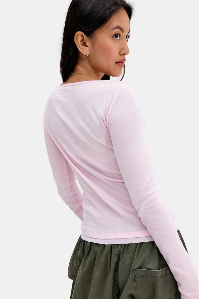 UO Sheer Layering Long Sleeve Tee #3