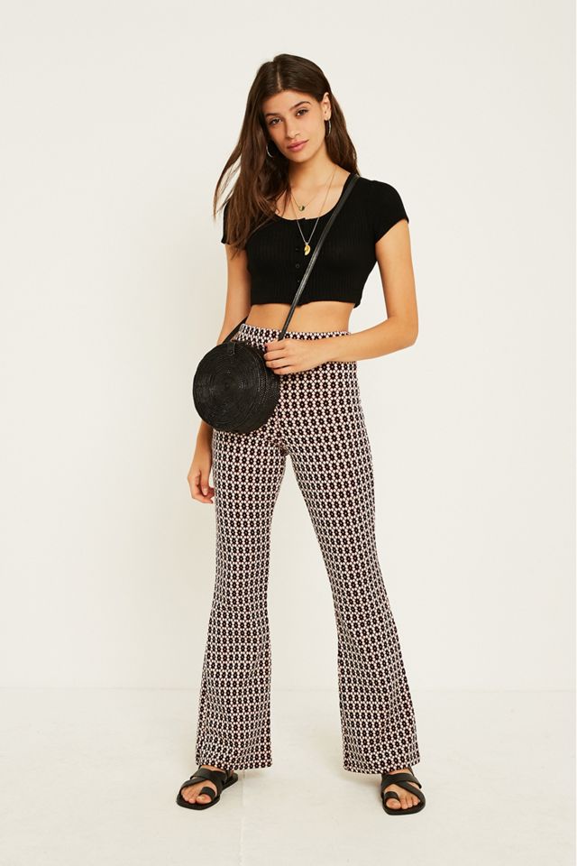 UO Waffle Button Through Crop Top #3