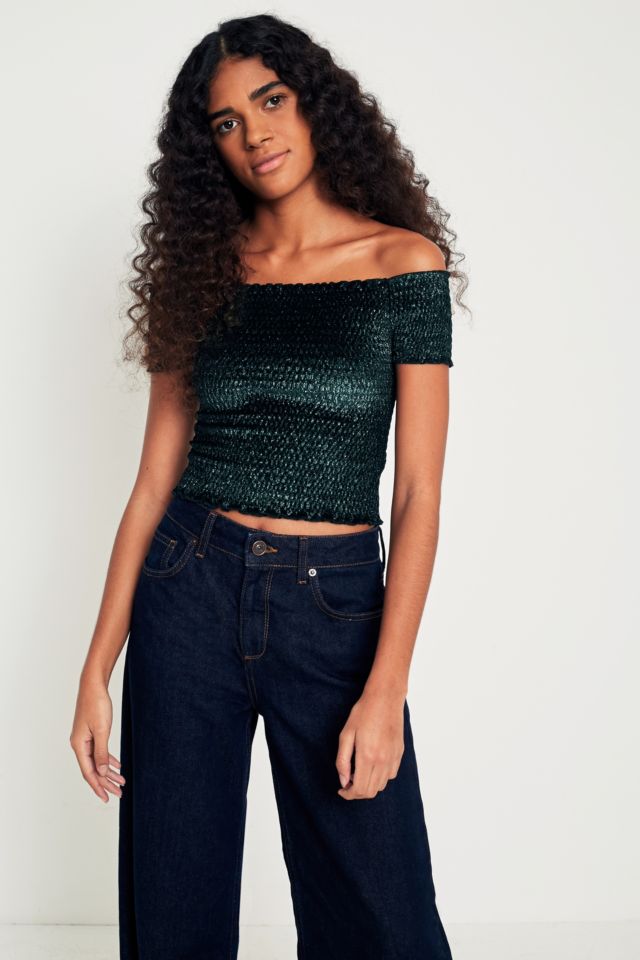 Glitter off the shoulder top online