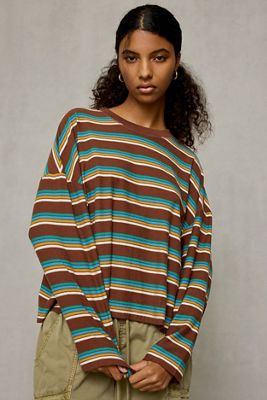 Camiseta de Manga Larga Holgada Spill The Tee BDG
