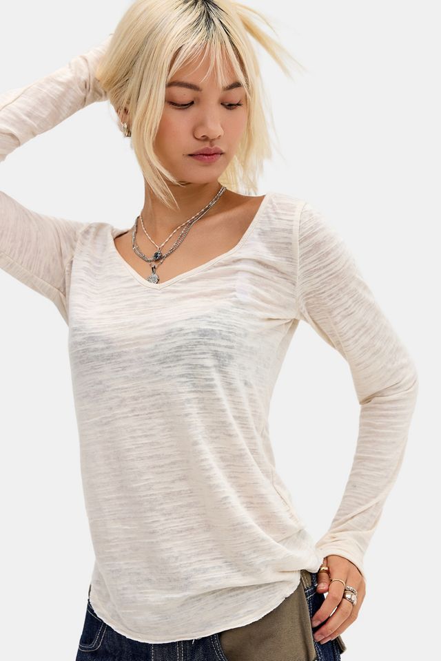 BDG Voop Plunge Langarm-T-Shirt #1
