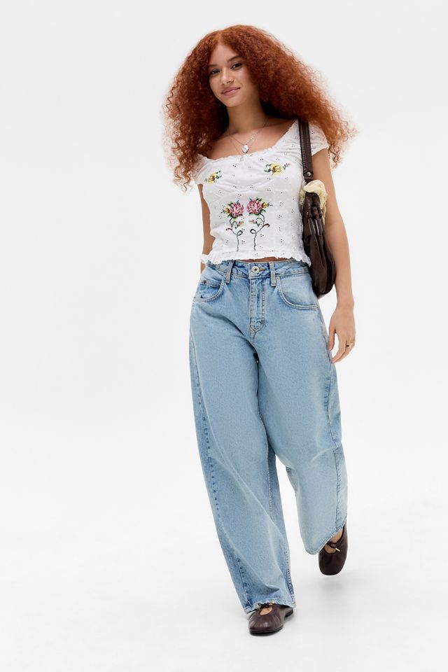 Kimchi Blue Nella Embroidered Cap Sleeve Top #1