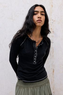 T-shirt Henley à manches longues Baxter BDG