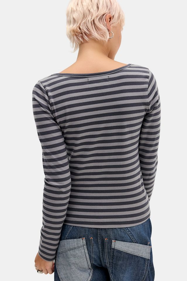 UO Ayla Notched Long Sleeve T-Shirt #3