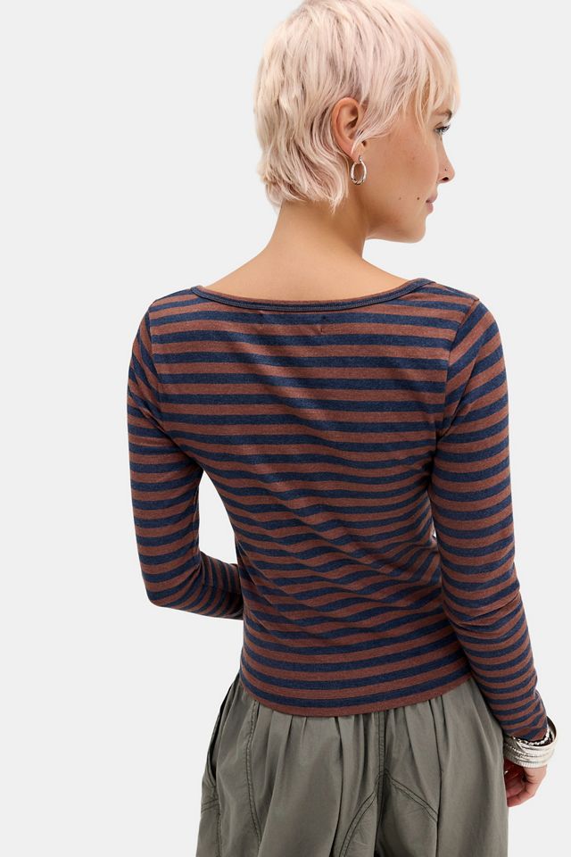 UO Ayla Notched Long Sleeve T-Shirt #3