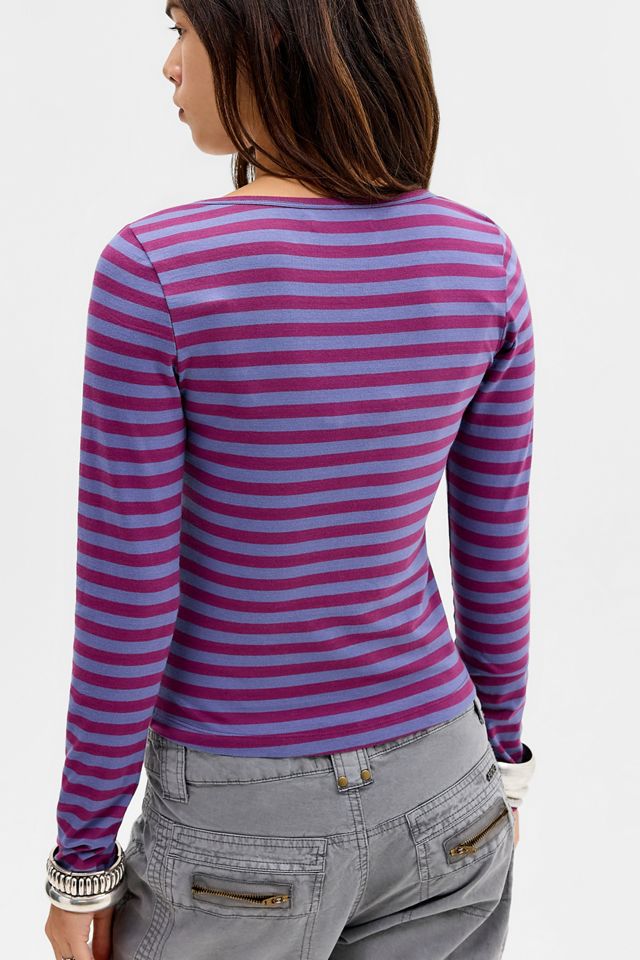 UO Ayla Notched Long Sleeve T-Shirt #3