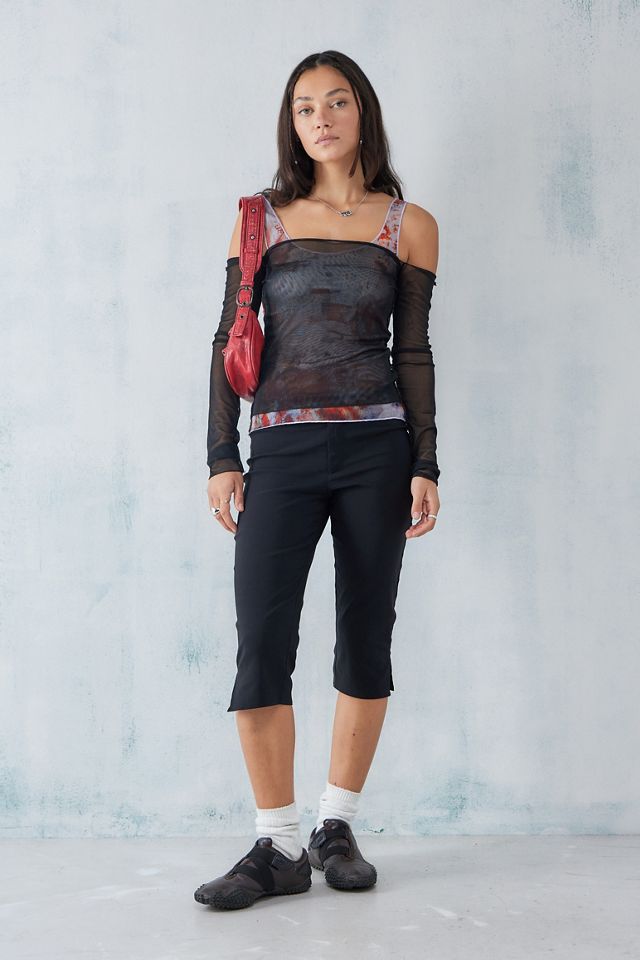 UO Sheena Double Layered Printed Mesh Top  #2