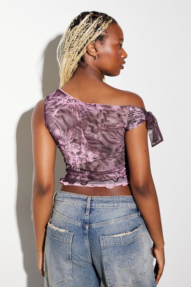 UO Danica Asymmetric Mesh Top #3