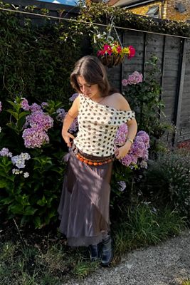 Silence + Noise Fia Spot Mesh Top