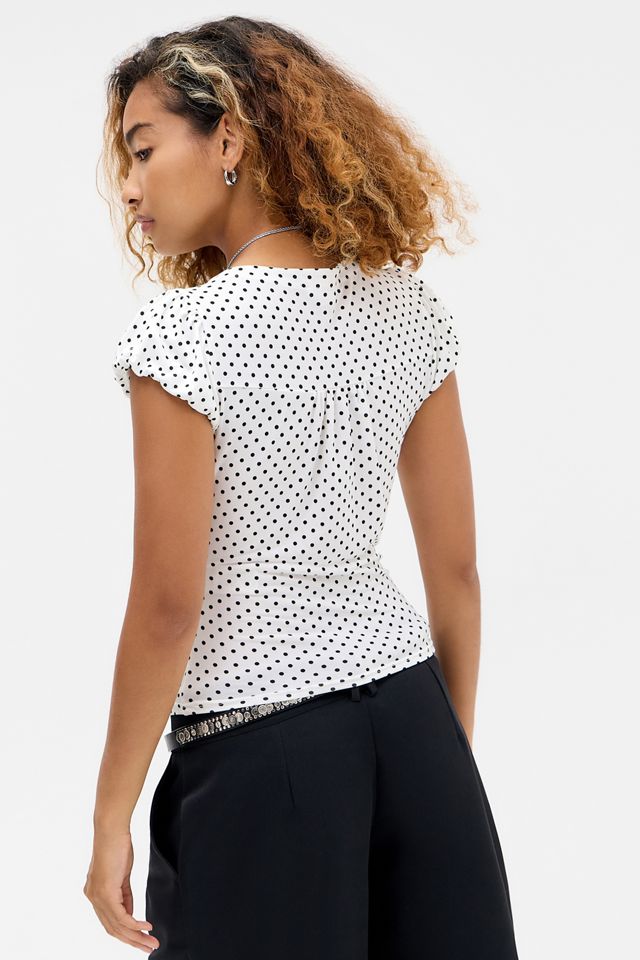 Silence + Noise Penny Ruched Spot Shirt #3