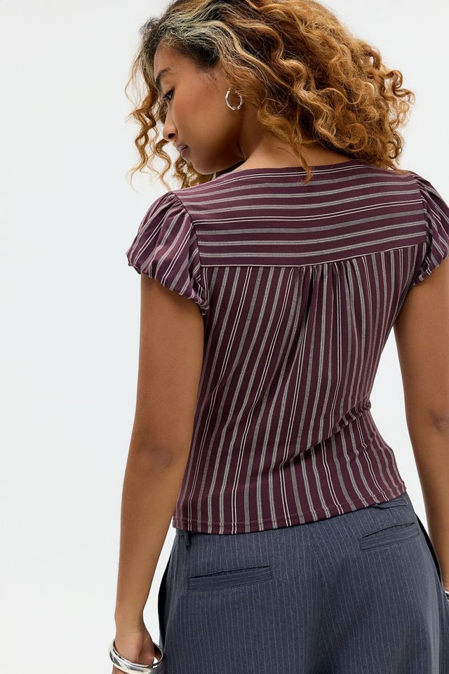 Silence + Noise Penny Ruched Spot Shirt #3