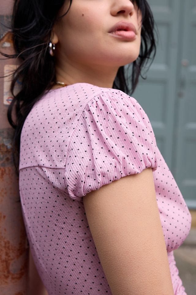 Silence + Noise Penny Ruched Mesh Shirt #2