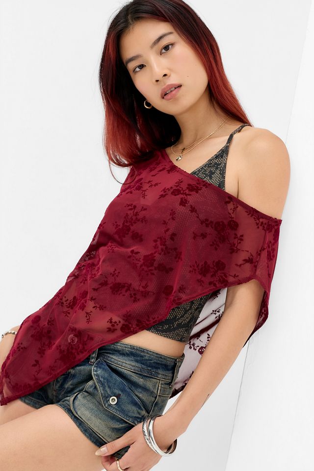 Kimchi Blue Beflockte Poncho #2