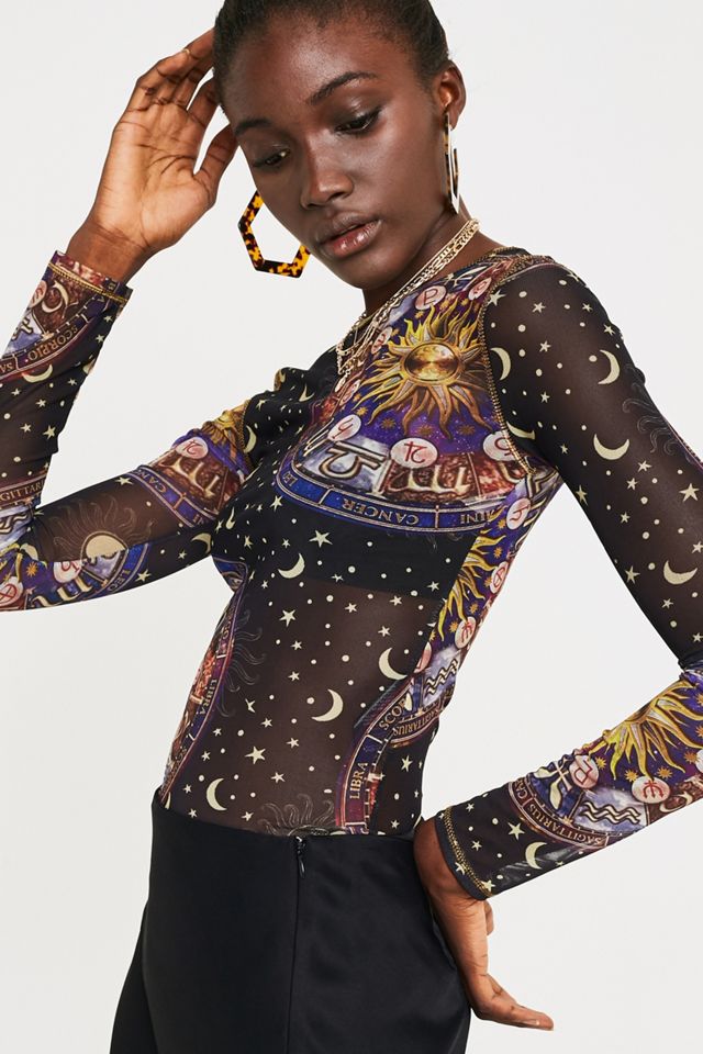 UO Horoscope Mesh Crew Neck Top #2