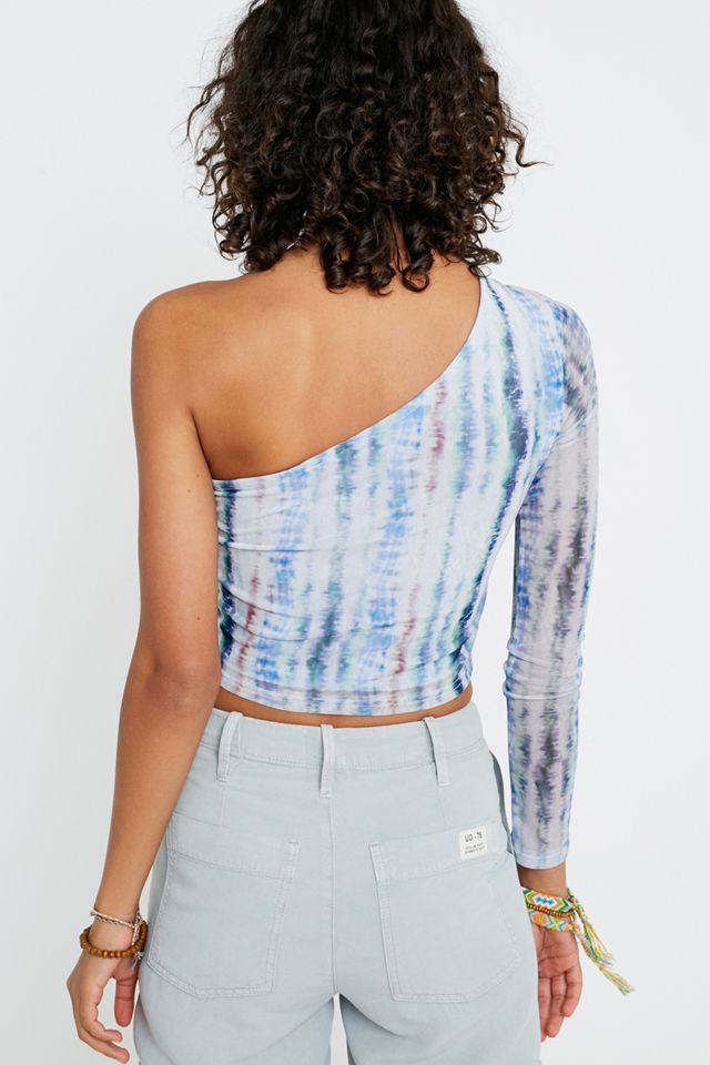 UO - Haut  en maille à manche longue asymétrique style tie-dye #1