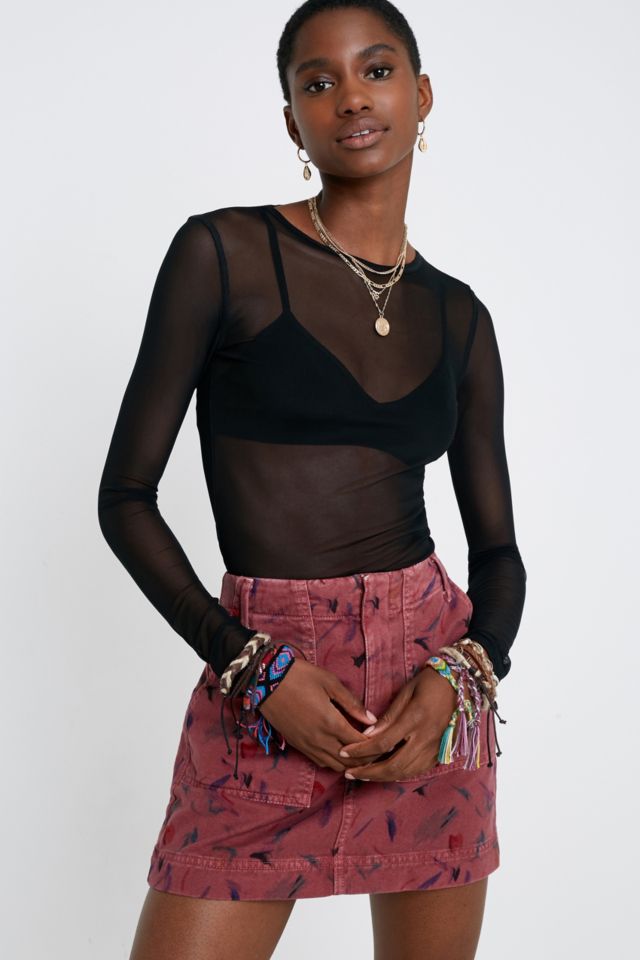 Dark best sale mesh top