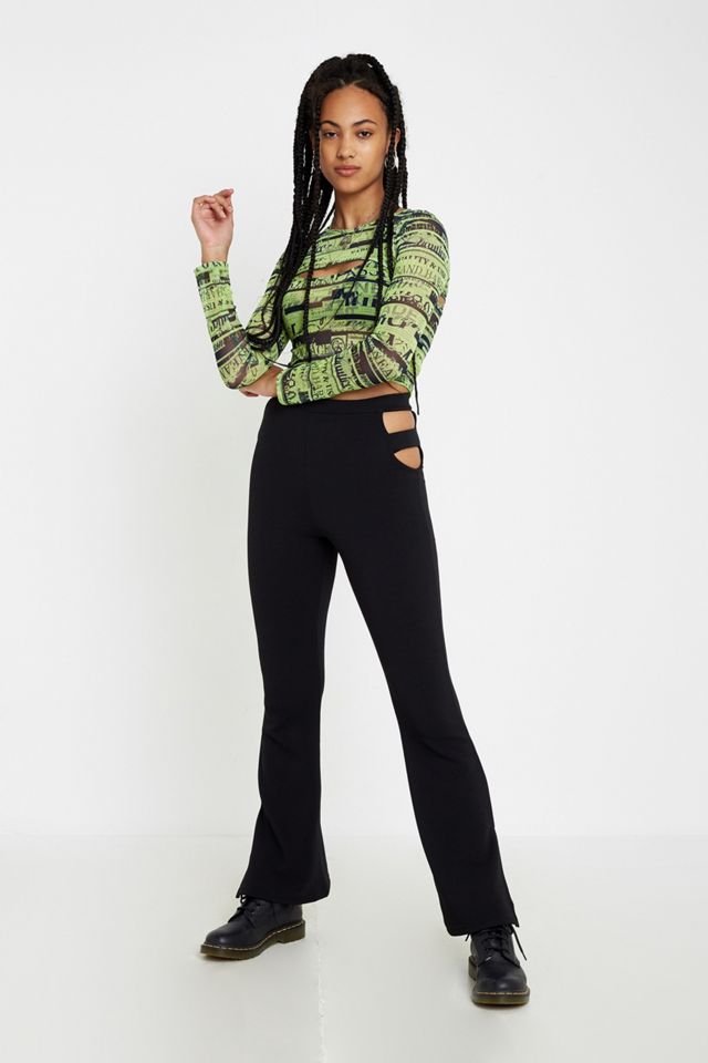 Urban Outfitters – Zweilagiges Longsleeve „Newspaper“ aus Netzstoff #3