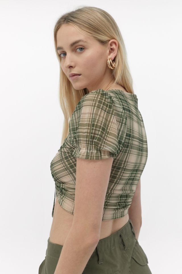 Urban Outfitters Kariertes Mesh Top „shay“ Urban Outfitters De