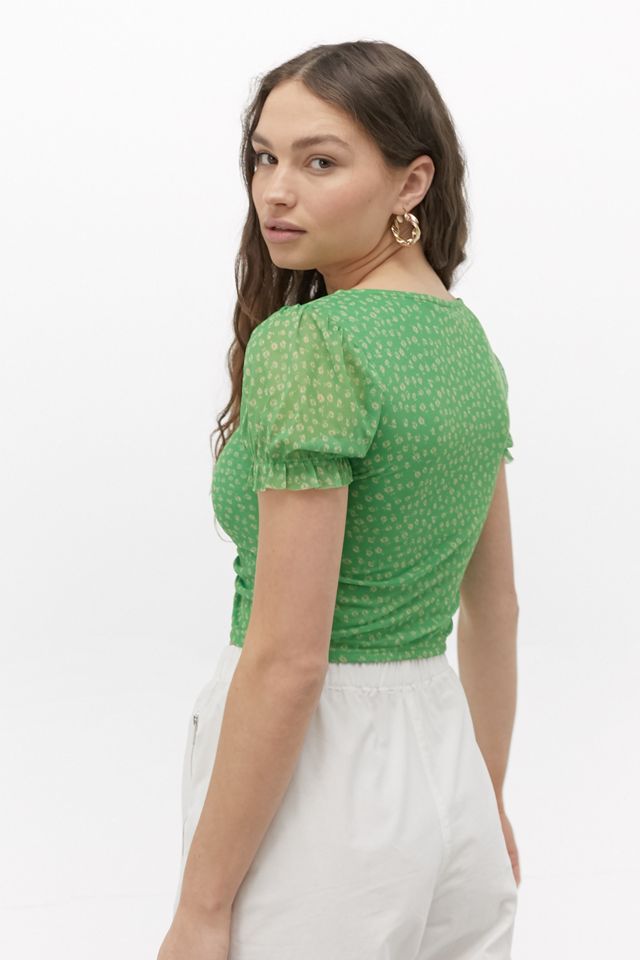 UO Shay Bedrucktes Mesh-Oberteil #3