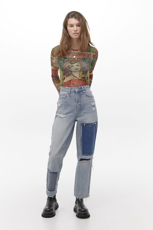 UO Pysch Fest Mesh Long-Sleeve Top #1