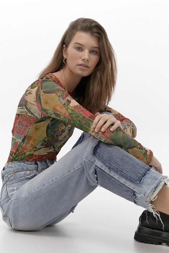 UO Pysch Fest Mesh Long-Sleeve Top #3