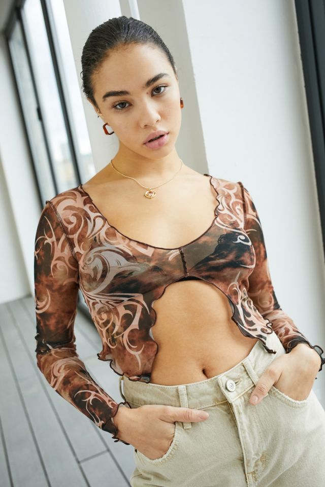 Mesh tops best sale urban outfitters