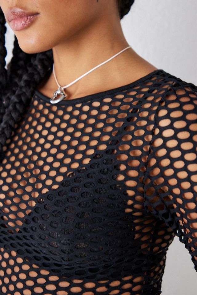 UO Wide Fishnet Long-Sleeved Top #2