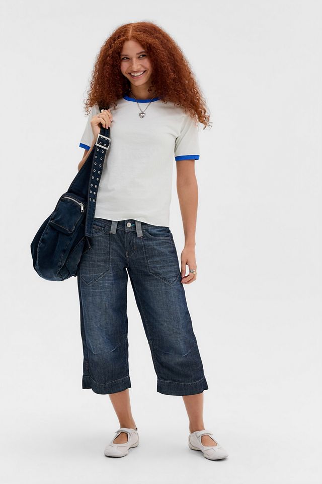 T-shirt Ringer blanc BDG #2