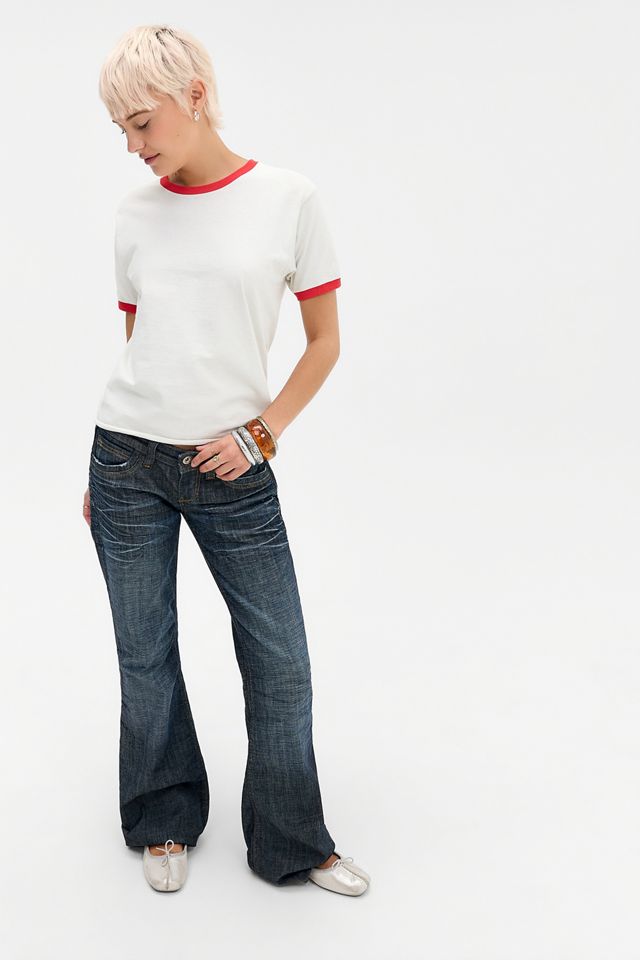 T-shirt Ringer blanc BDG #1