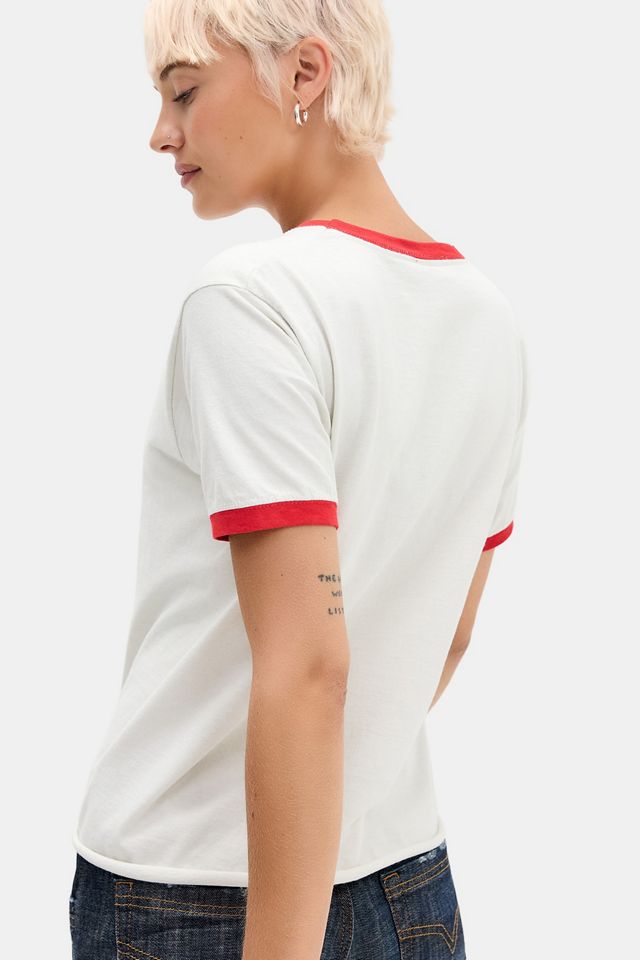 T-shirt Ringer blanc BDG #3