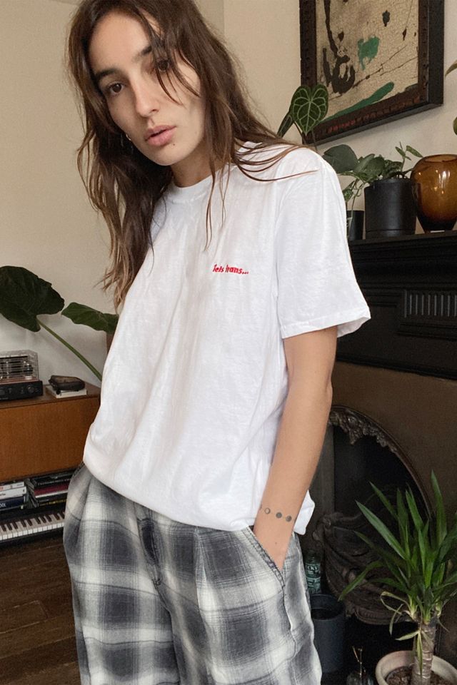 iets frans... White & Red Boyfriend TShirt Urban Outfitters UK