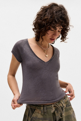 V-Neck Slub T-Shirt en taille: Small - BDG - Modalova