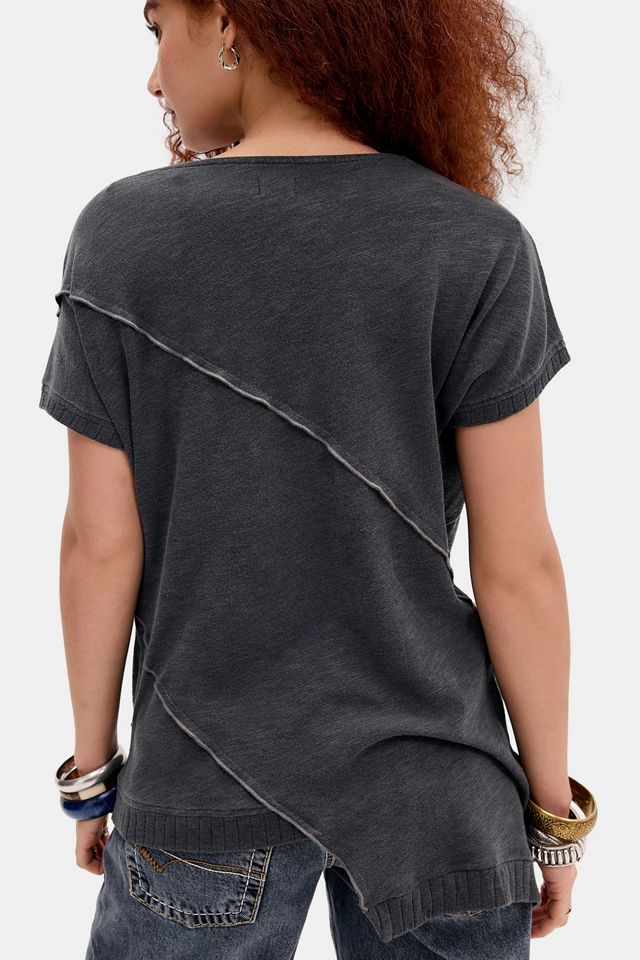 BDG Cowl Neck Slubby Longline Top #3