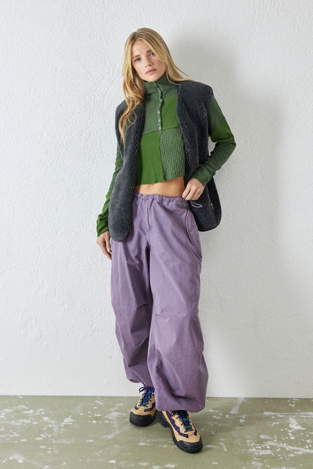 BDG Tabby Thermal Henley Top #1